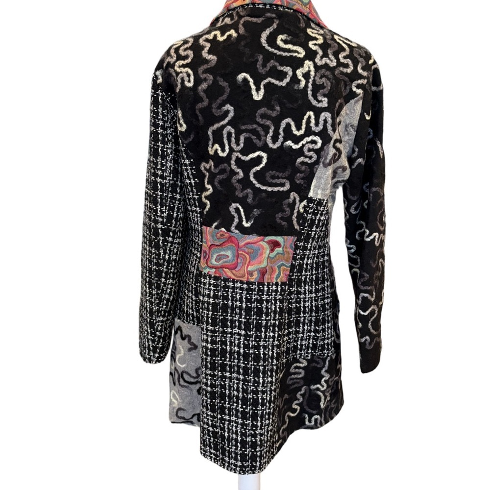 Adore Sz S coat. Multimedia patchwork artsy quirky art to wear Phoebe Buffet - Picture 3 of 9